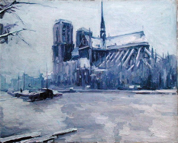 Notre-Dame vid tiden för översvämningarna av Louis Degallaix