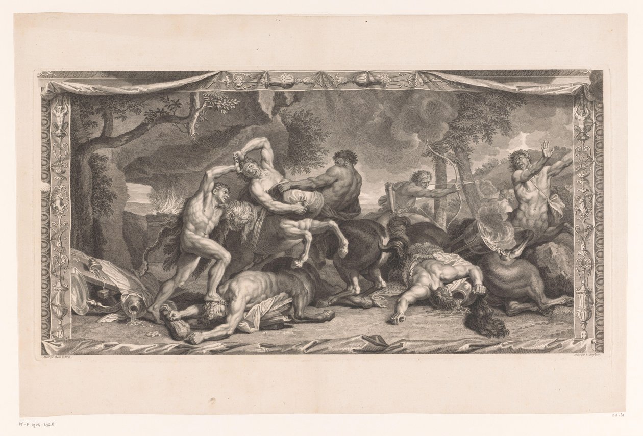 Hercules slåss mot kentaurerna Målningar från Hôtel Lambert (serietitel) La Galerie de monsieur le Président Lambert som representerar l