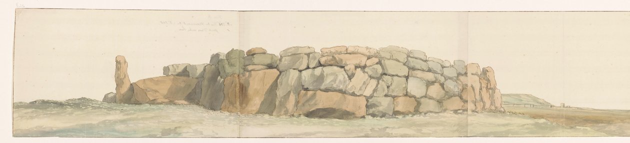 Monument av Feniciërs i Carthagen på Eiland Gozo från andra gezichtspunt En annan vy av monumentet av det tidigare nummer taget från en annan sida (titel på objekt) Resor i Italien, Sicilien och Malta - 1778 (serietitel) av Louis Ducros