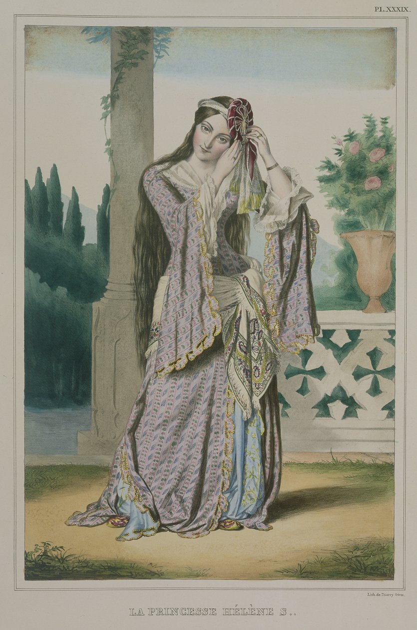 Prinsessan Helen, graverad av bröderna Thierry, 1825 av Louis Dupré