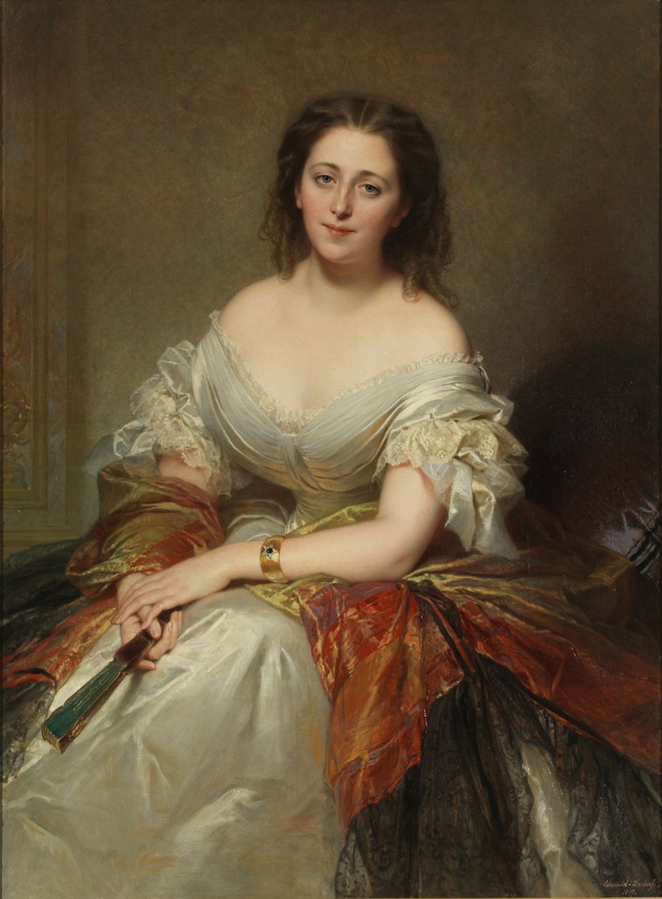 Porträtt av Maria grevinna Walewska 1786-1817, 1859 av Louis Edouard Dubufe