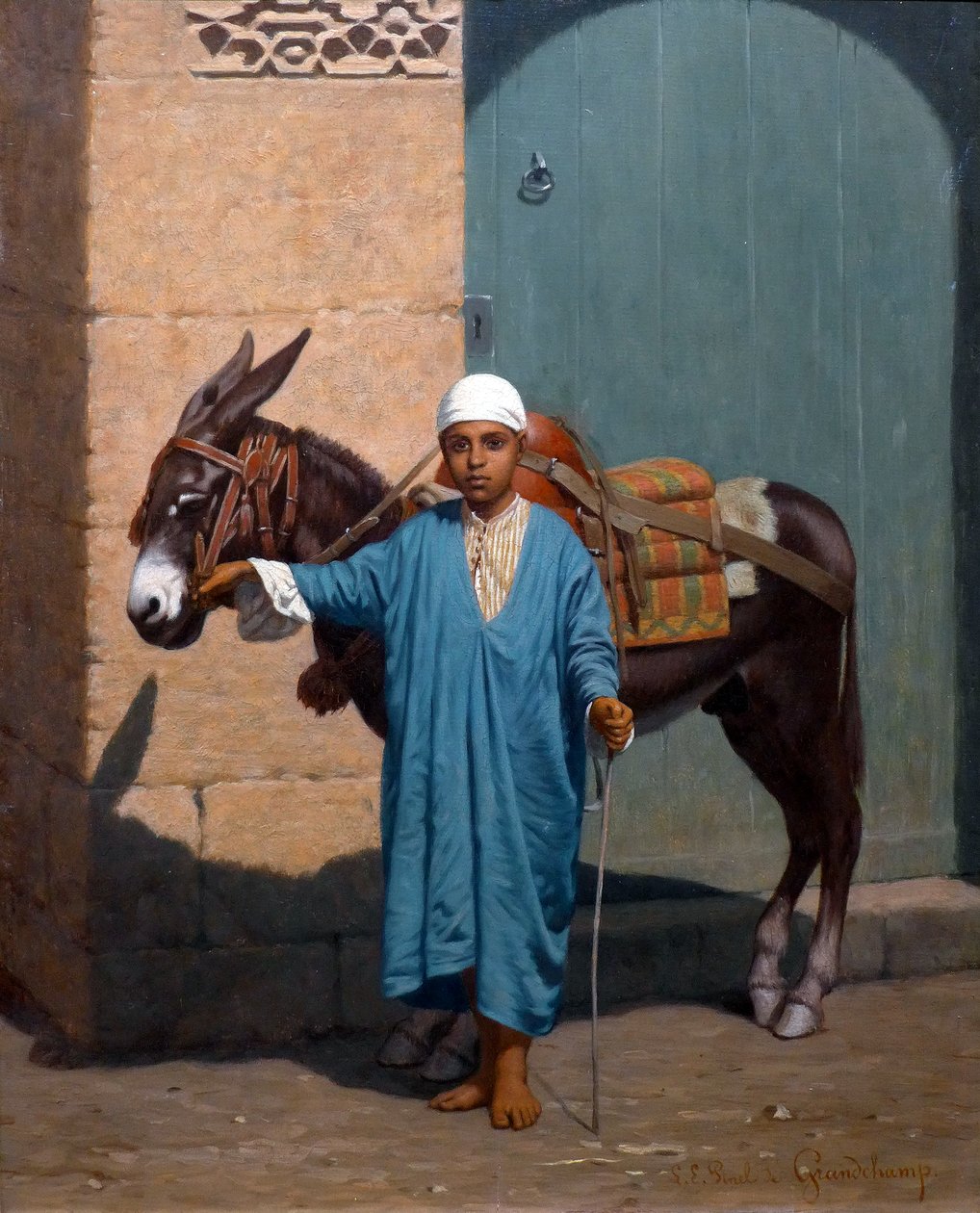 Barn och hans åsna av Louis Emile Pinel de Grandchamp