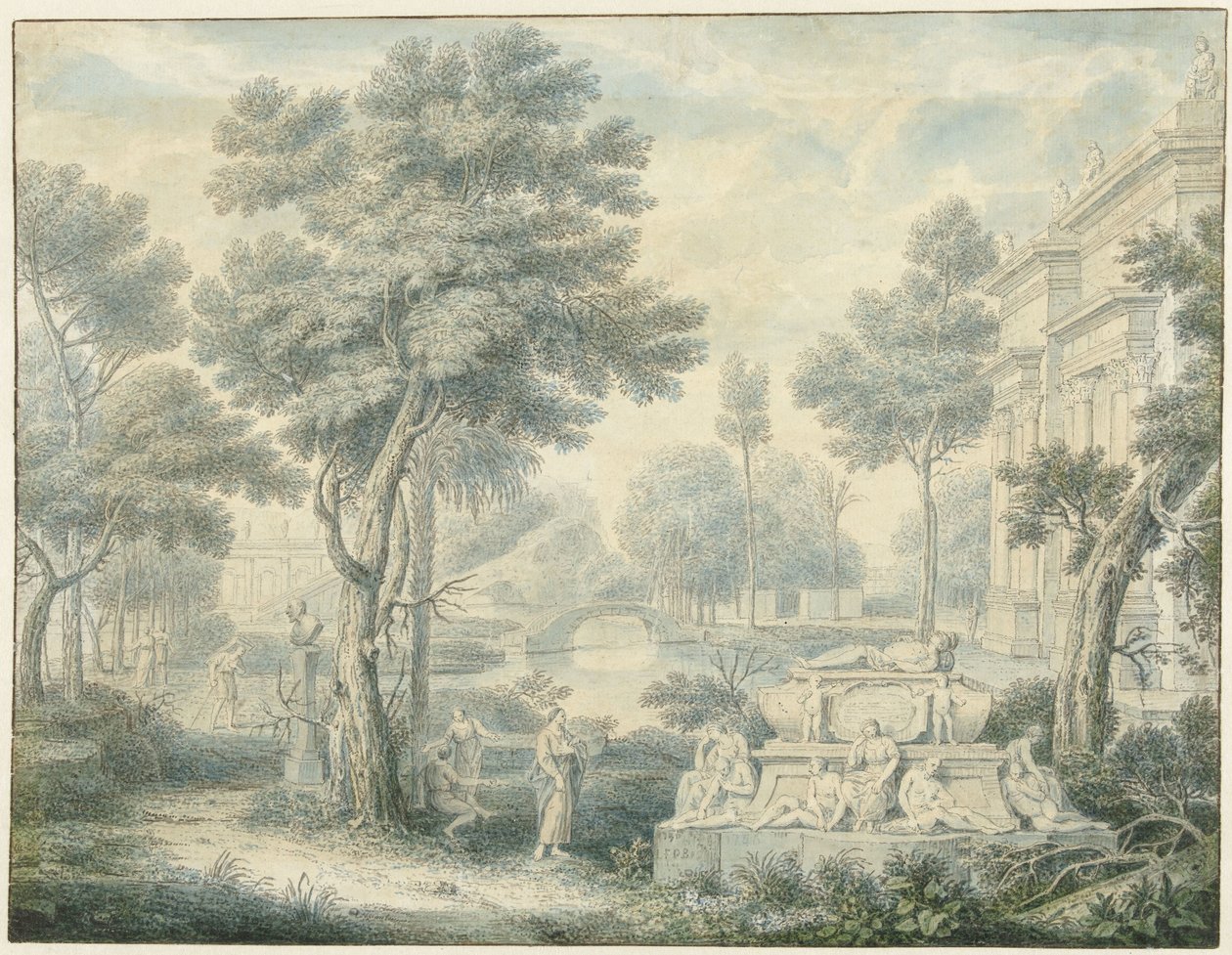 Arkadiskt landskap med en grav av Louis Fabritius Dubourg