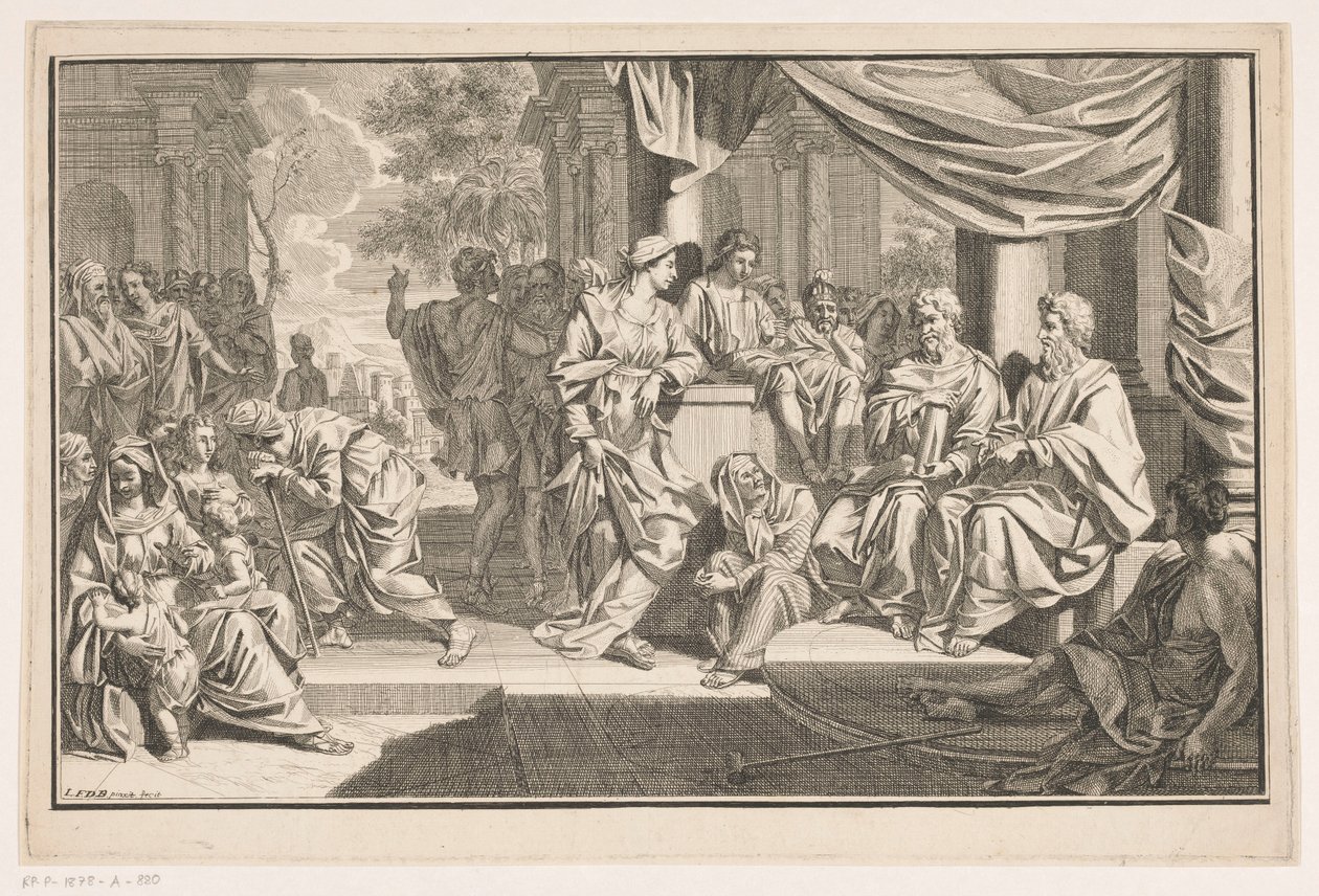 Paulus och Barnabas predikar framför templet av Louis Fabritius Dubourg