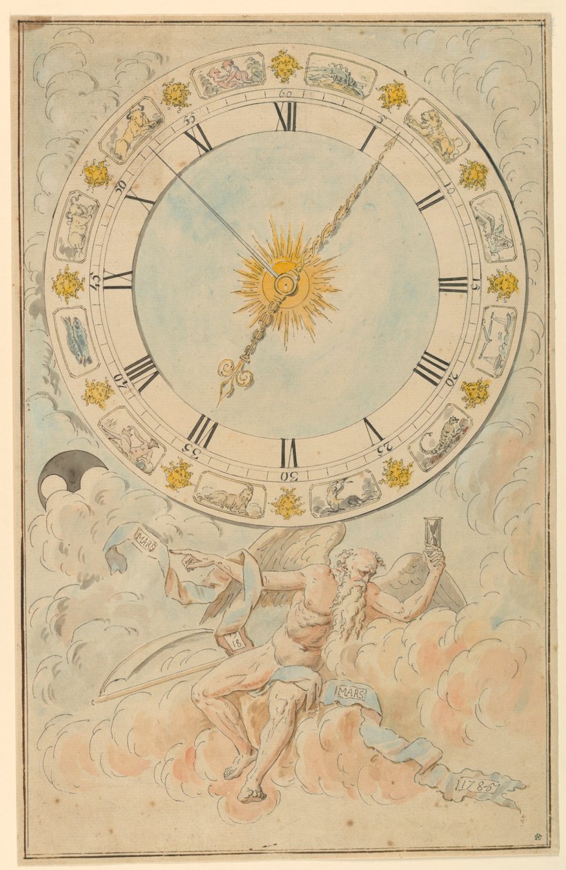 Urtavla med zodiakens tecken av Louis Felix de la Rue