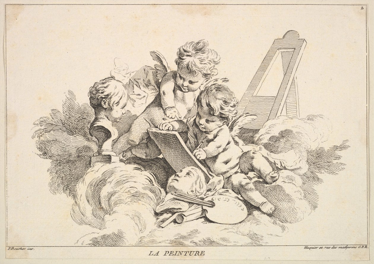 Målning. av Louis Felix de la Rue