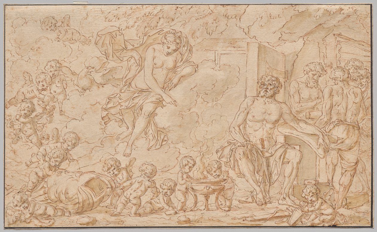 Venus vid Vulcans smedja av Louis Felix de la Rue