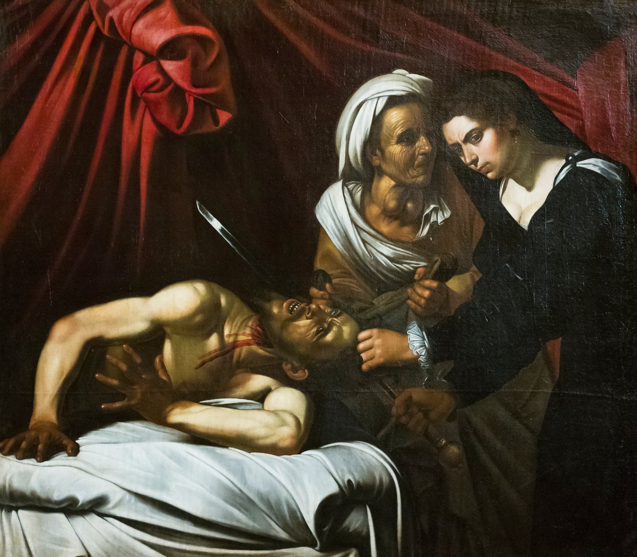 Judith halshuggar Holofernes av Louis Finsonius or Finson