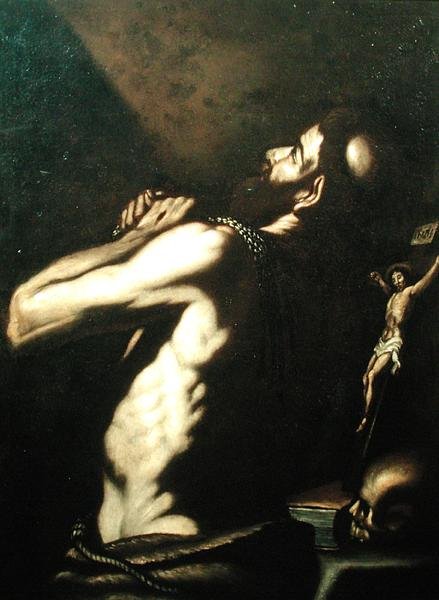 St. Hieronymus (olja på duk) av Louis Finsonius or Finson