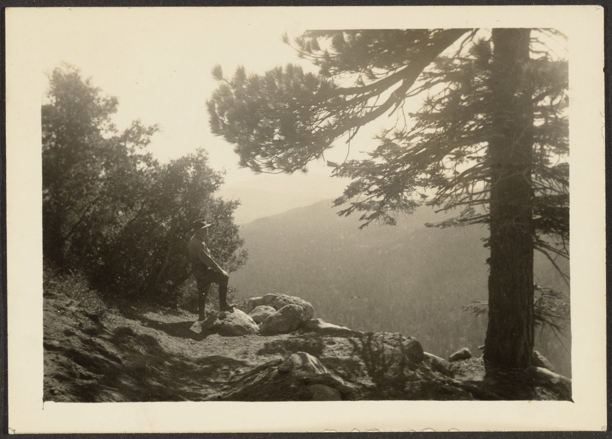 [Figur i bergslandskap] av Louis Fleckenstein