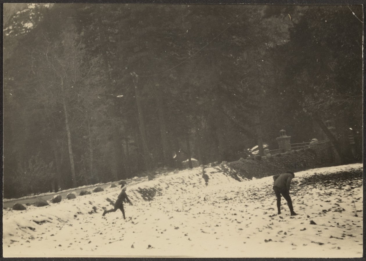 [Figurer i snö] av Louis Fleckenstein
