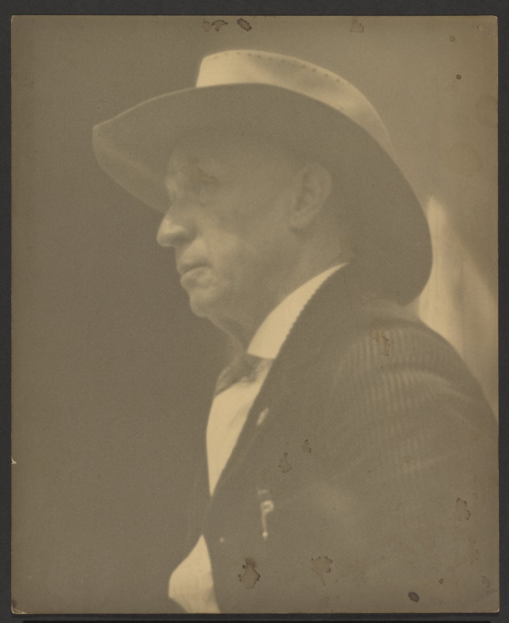 Porträtt av en man med en Stetson av Louis Fleckenstein