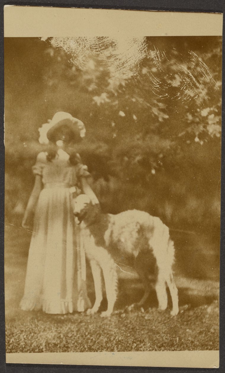 Kvinna och hund av Louis Fleckenstein
