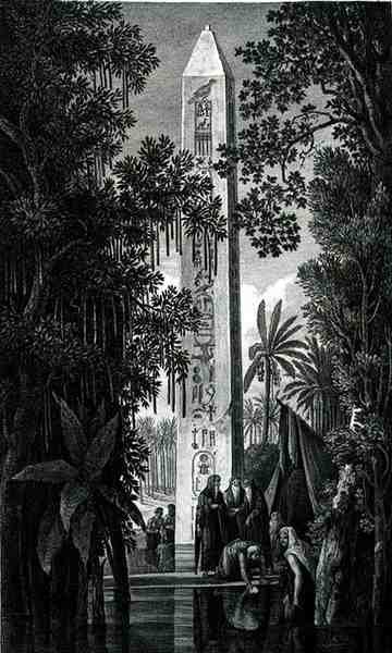 Obelisk of Mathariyyah, graverad av Jean Antoine Pierron (fl.1780-1812) från volym III av 