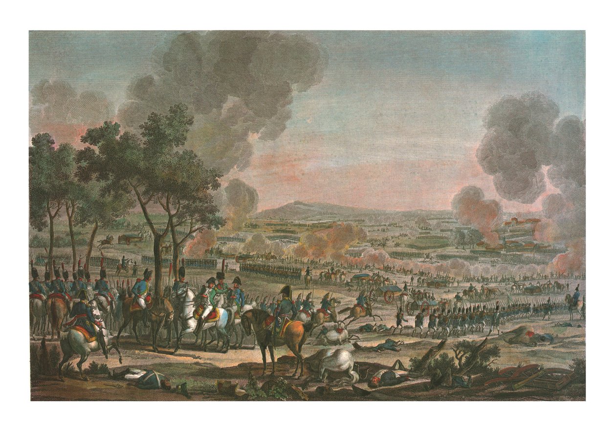 Slaget nära Wagram, 7 juli 1809, c1850. av Louis Francois Mariage