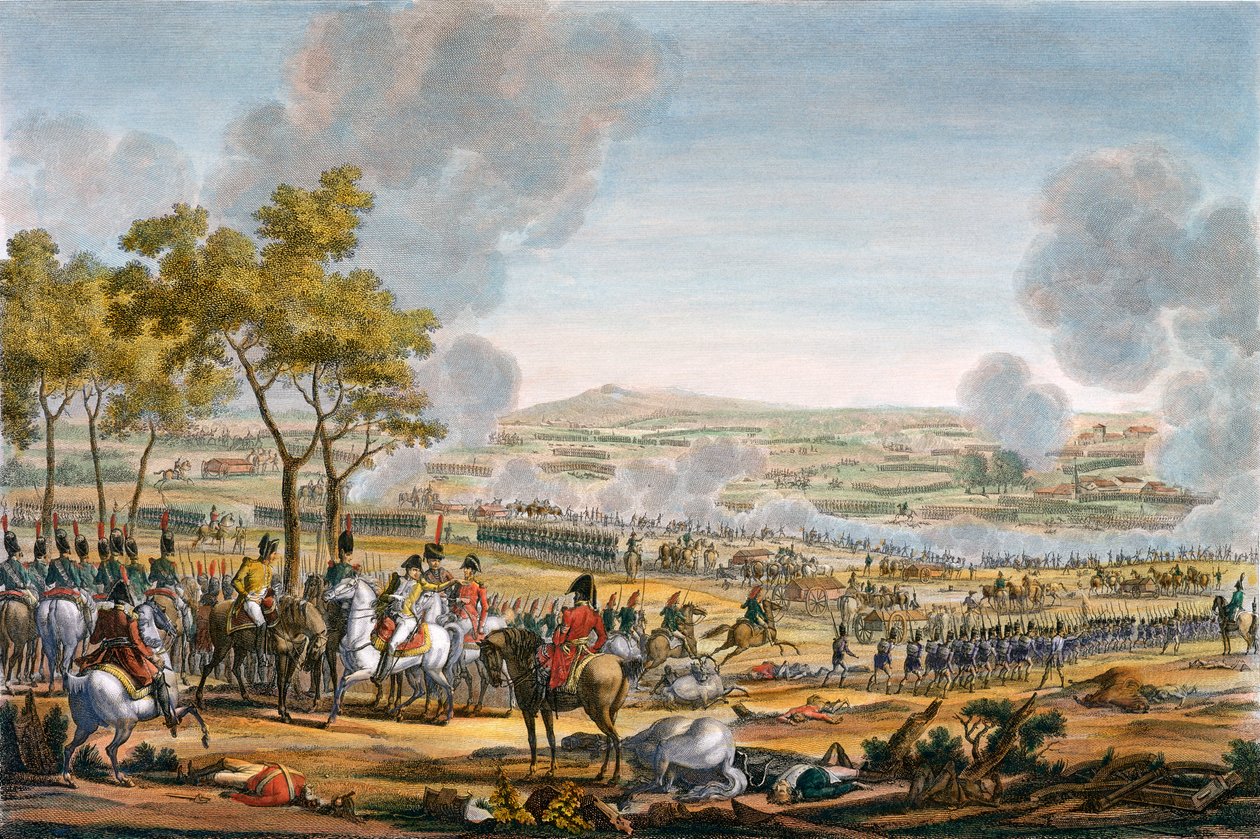 Slaget vid Wagram, Österrike, 7 juli 1809 av Louis Francois Mariage