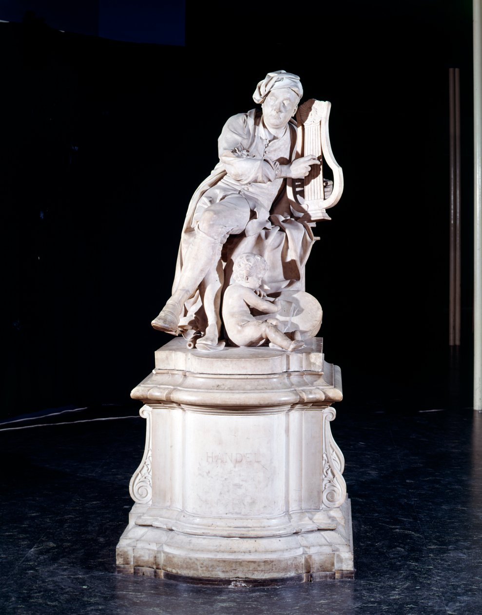 George Frederic Handel staty av Roubiliac av Louis Francois Roubilliac