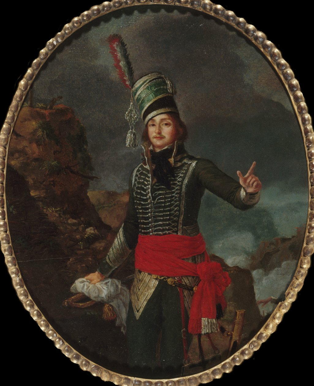 Porträtt av general François Séverin Marceau-Desgraviers 1769-1796, ca. 1796. av Louis François Sergent Marceau