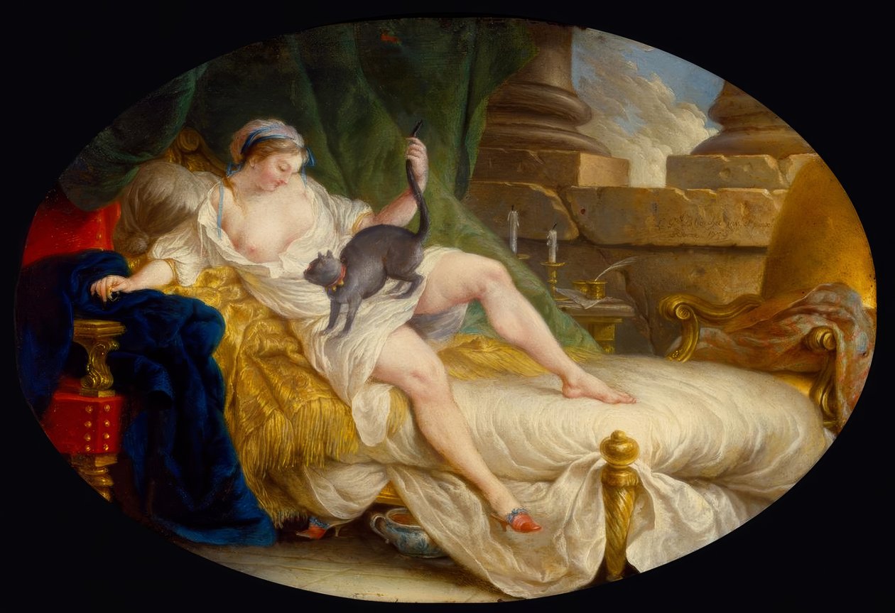 L.G.Blanchet, Julie upptäcker att hon blev övergiven / 1759 av Louis Gabriel Blanchet