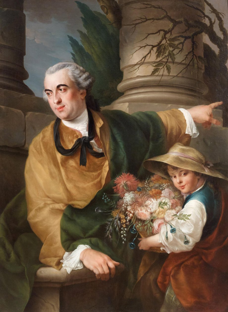 Porträtt av Charles Claude Flahaut de La Billarderie, greve av Angiviller 1730-1809, 1760. av Louis Gabriel Blanchet