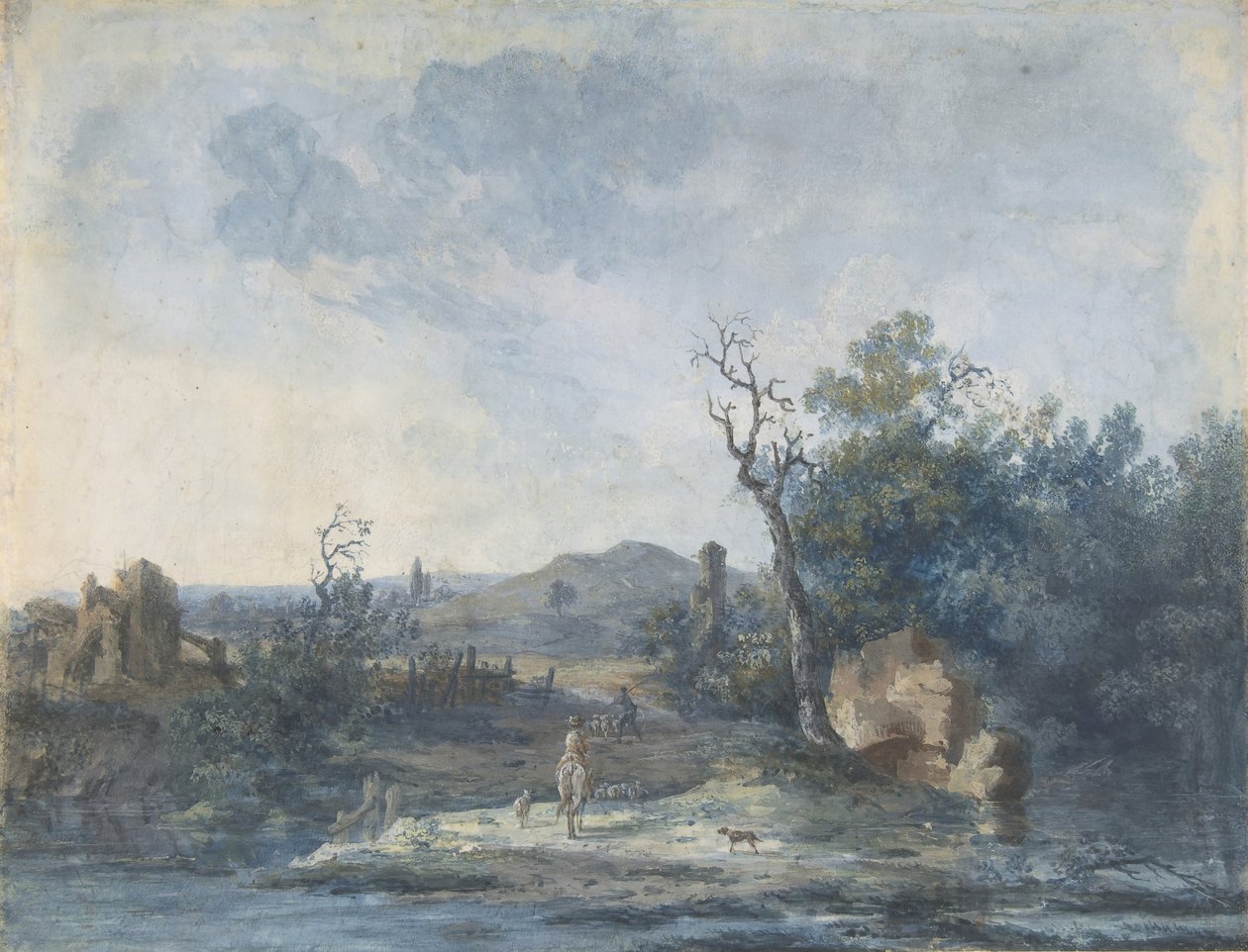 Figurer på en landsväg, n.d.. av Louis Gabriel Moreau