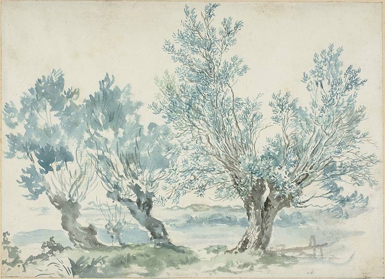 Tre pilträd av Louis Gabriel Moreau