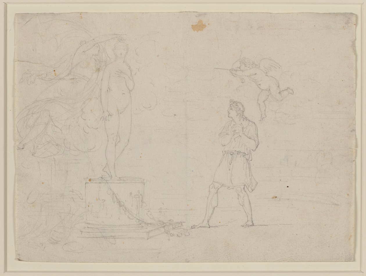 Study For Pygmalion And Galatea, c.1797 (krita på papper) av Louis Gauffier
