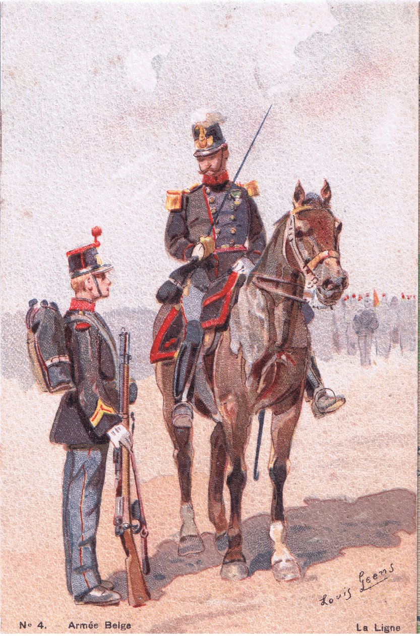 Linjen, vykort, 1920-tal av Louis Geens