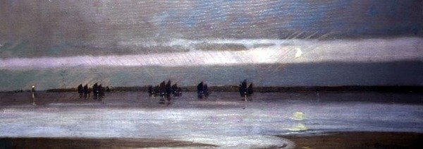 Återvändande fiskeflotta från Carbis Bay, ca 1904 (olja på duk) av Louis Grier