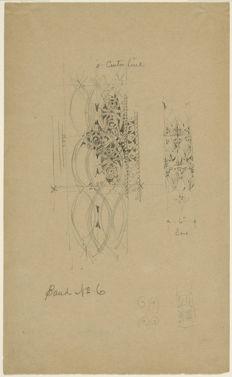 McVickers Theater, Chicago, Illinois, Sketch av Louis H. Sullivan