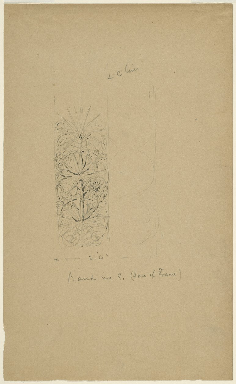 McVickers Theater, Chicago, Illinois, Sketch av Louis H. Sullivan