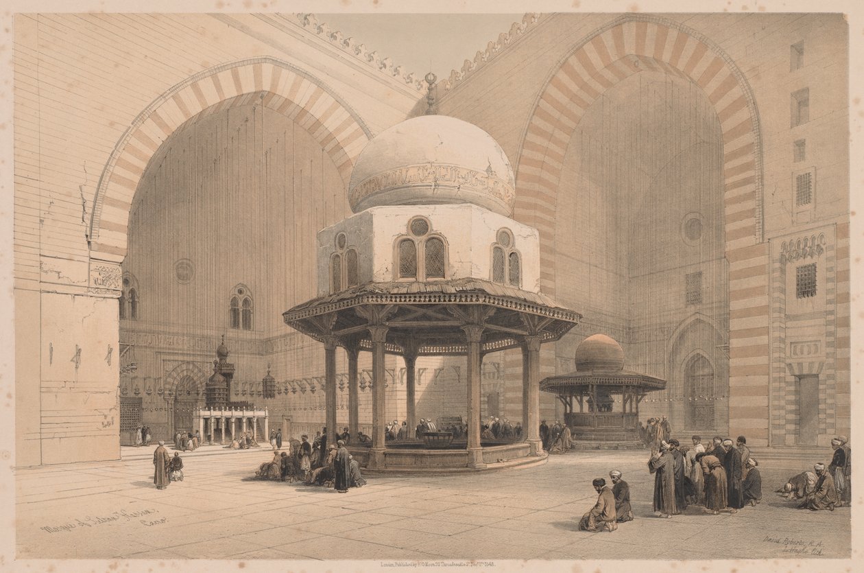 Egypten och Nubien, volym III, nr 8: Sultan Hassans moské, Kairo av Louis Haghe