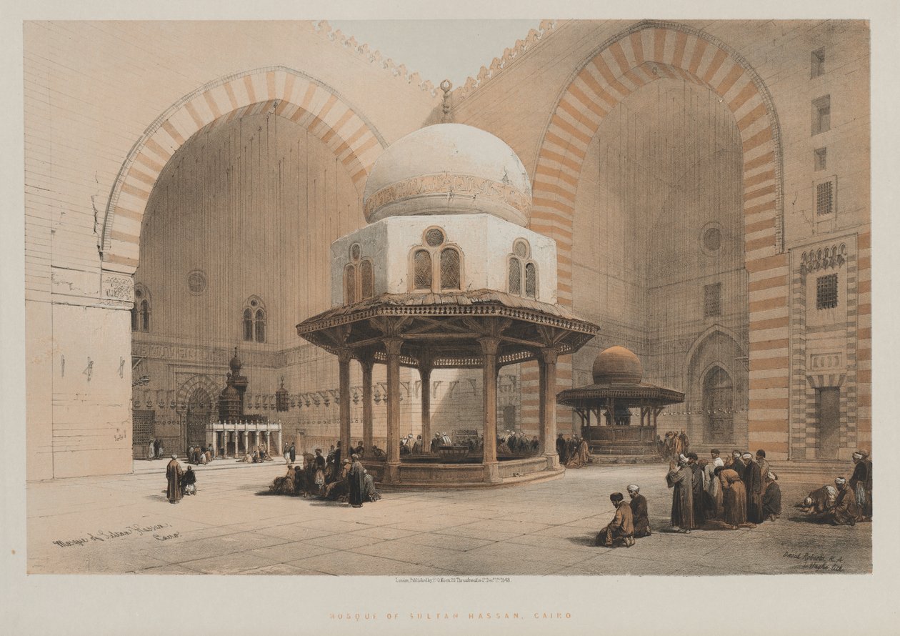 Egypten och Nubien, volym III, nr 8: Sultan Hassans moské, Kairo av Louis Haghe