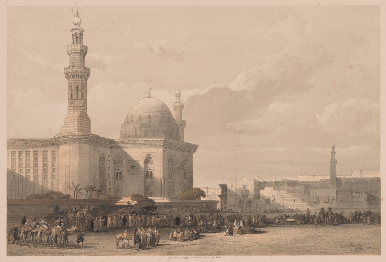Egypten och Nubien: Volym III - nr 38, Sultan Hassans moské från det stora torget i Rameyleh av Louis Haghe