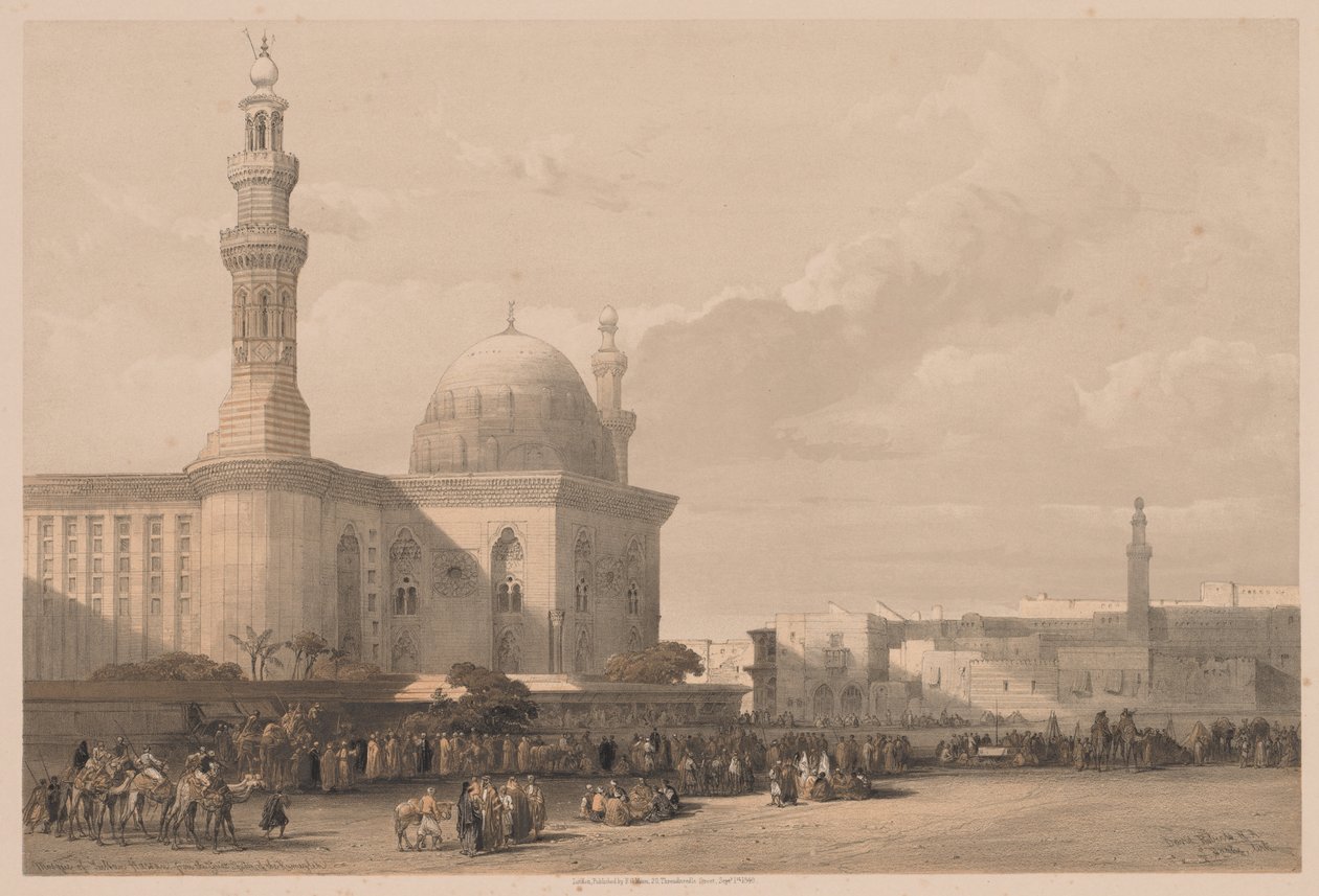 Egypten och Nubien: Volym III - nr 38, Sultan Hassans moské från Stora torget..., 1838. av Louis Haghe