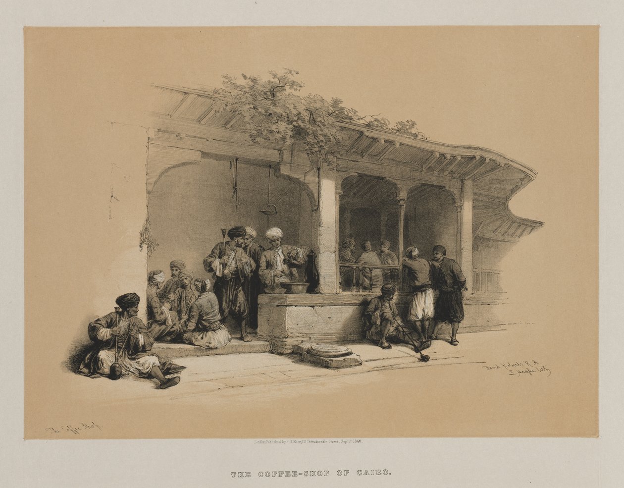 Egypten och Nubien, volym III: Kaféet, 1849. av Louis Haghe