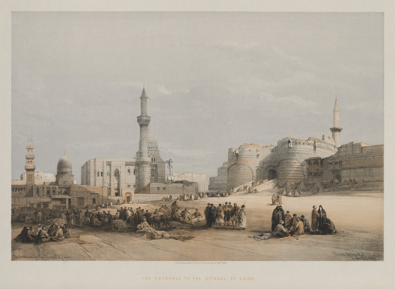 Egypten och Nubien, Volym III: Ingången till Kairos citadell, 1849. av Louis Haghe