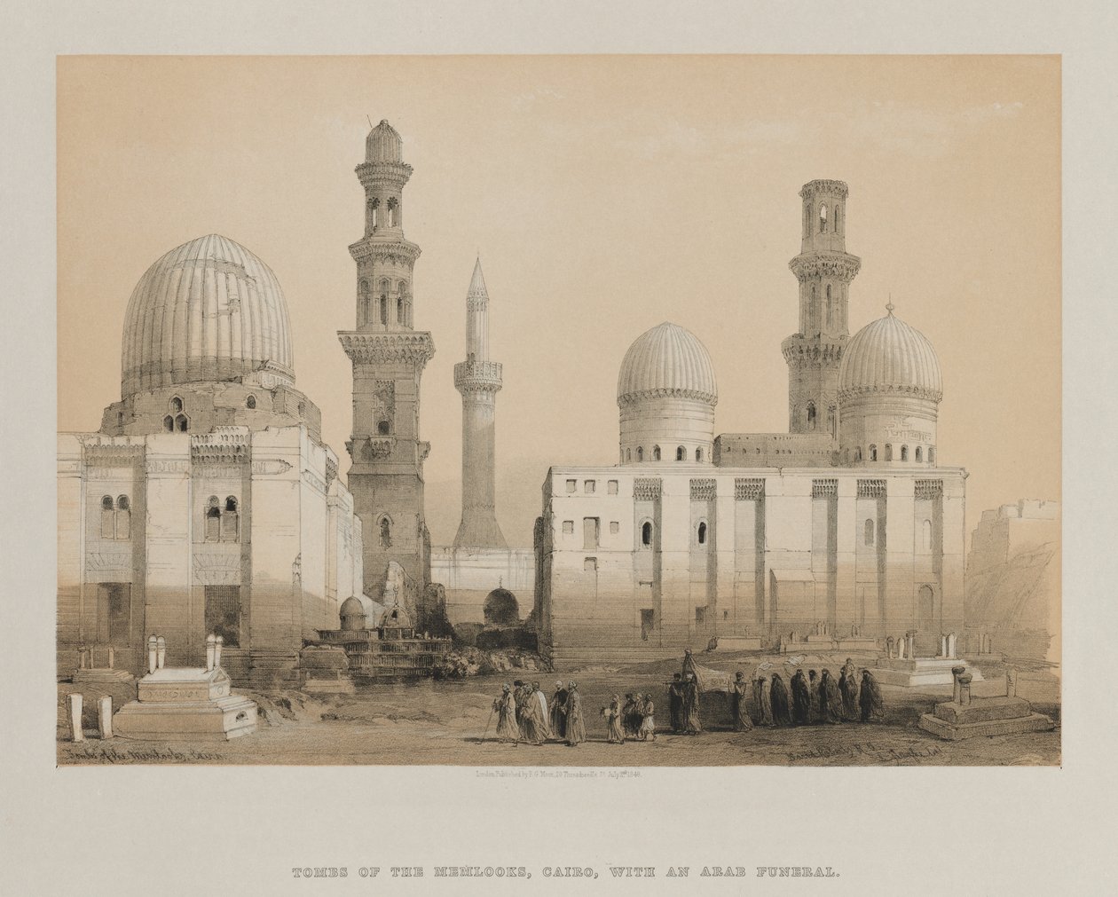 Egypten och Nubien, volym III: Memlooks grav, Kairo, 1849. av Louis Haghe