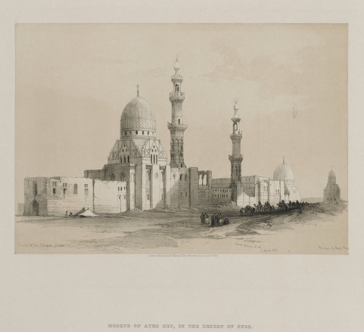 Egypten och Nubien, volym III: Kalifernas gravar-Kairo. Moskén i Ayed Be[y] av Louis Haghe