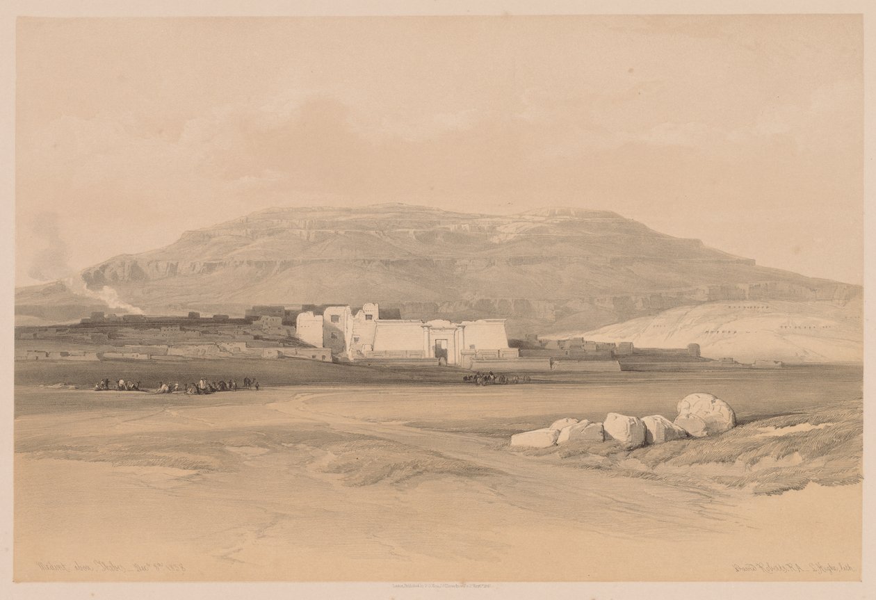 Egypten och Nubien: Volym II - nr 20, Medinet Abou, Thebe, 1838. av Louis Haghe
