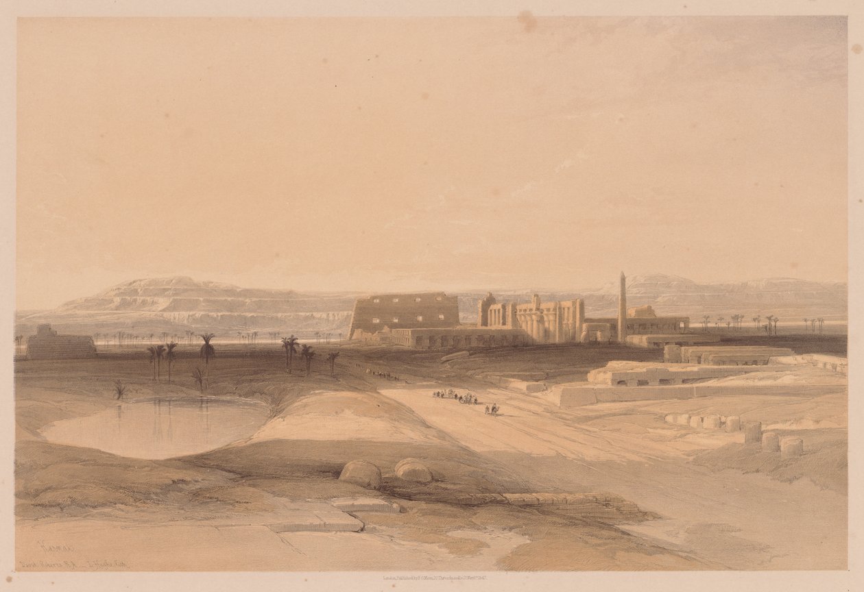 Egypten och Nubien: Volym II - nr 32, Karnak, 1838. av Louis Haghe