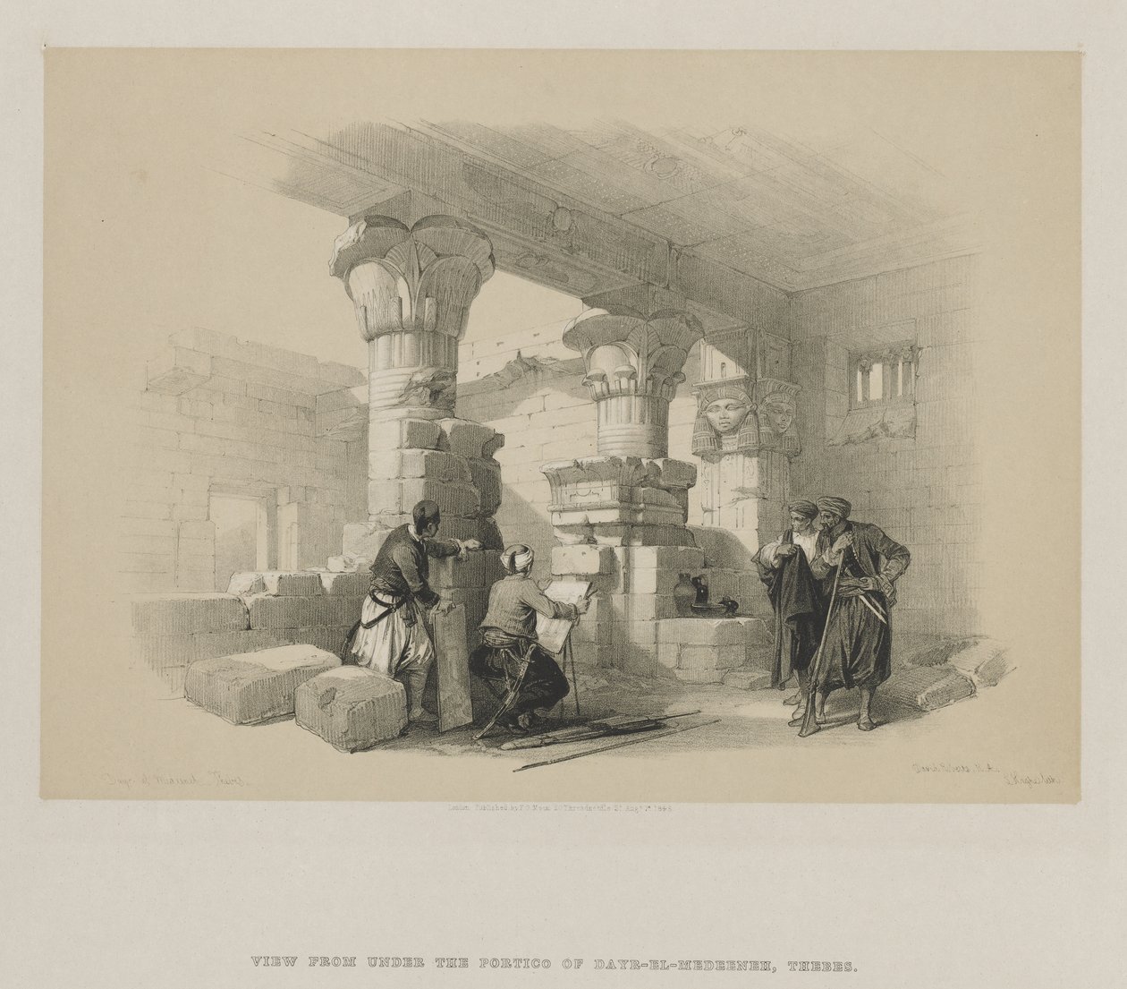 Egypten och Nubien, volym II: Dayr-El-Medeeneh, Thebe av Louis Haghe