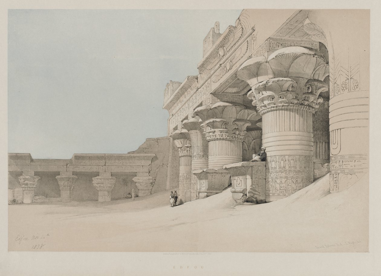 Egypten och Nubien, volym II: Edfou, 1846. av Louis Haghe