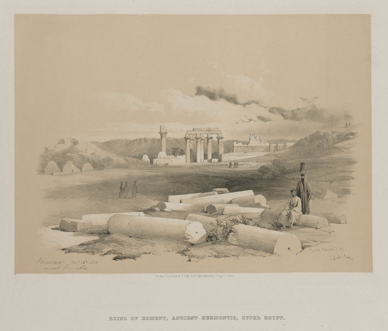 Egypten och Nubien, volym II: Hermont, Ancient Hermonthis av Louis Haghe