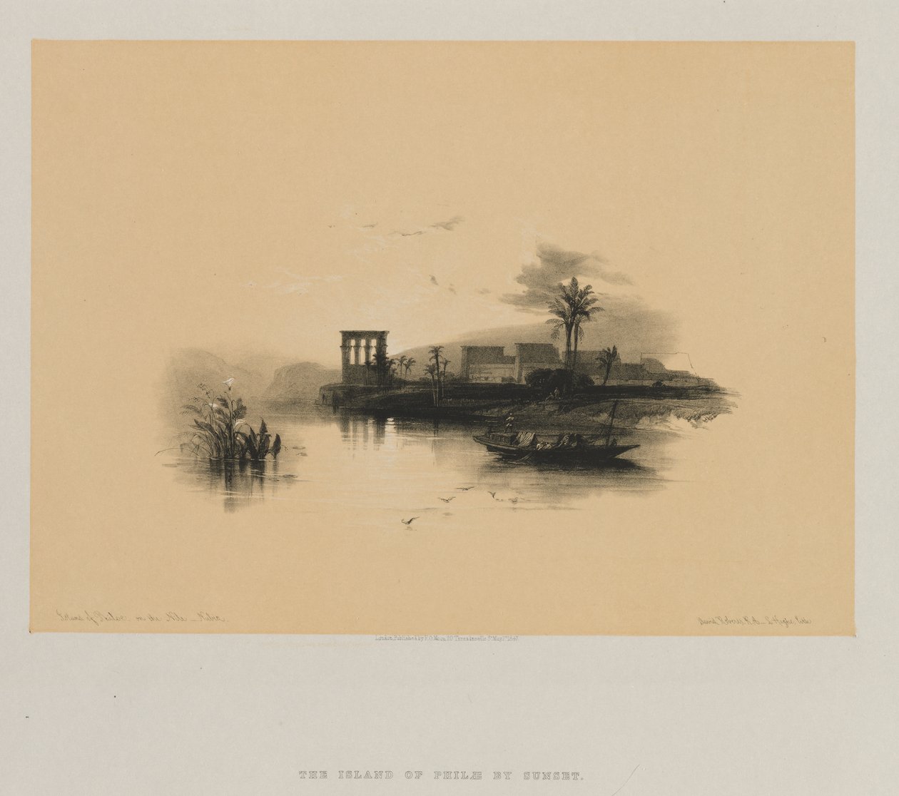 Egypten och Nubien, volym II: Philaeön, vid Nilen, Nubien, 1847. av Louis Haghe