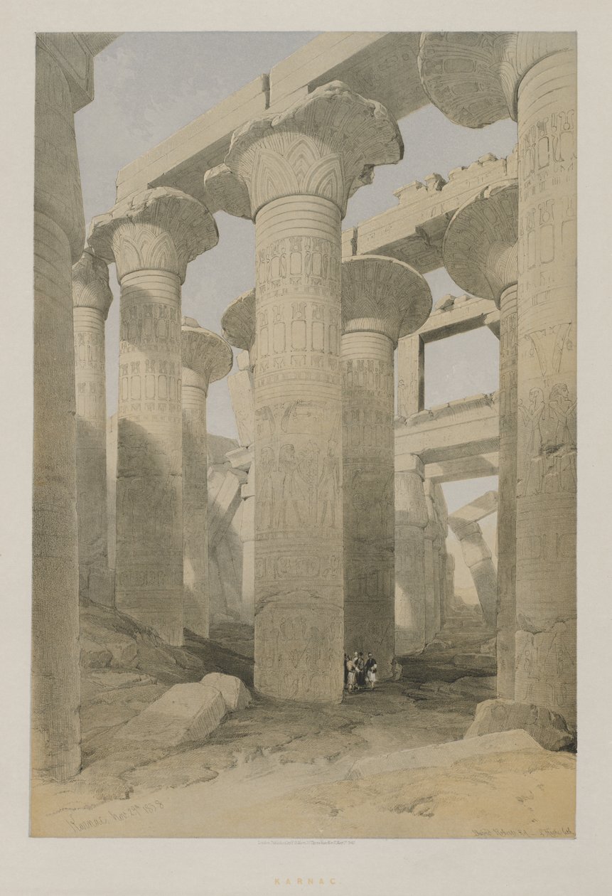 Egypten och Nubien, volym II: Karnac, 1847. av Louis Haghe