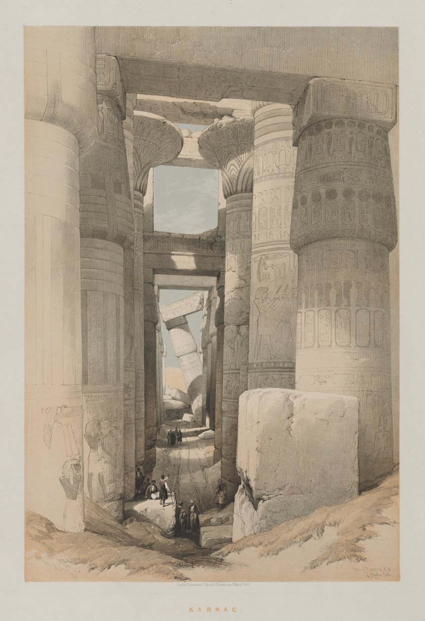Egypten och Nubien, volym II: Karnak av Louis Haghe