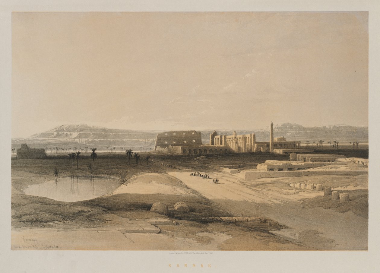 Egypten och Nubien, volym II: Karnak, 1847. av Louis Haghe