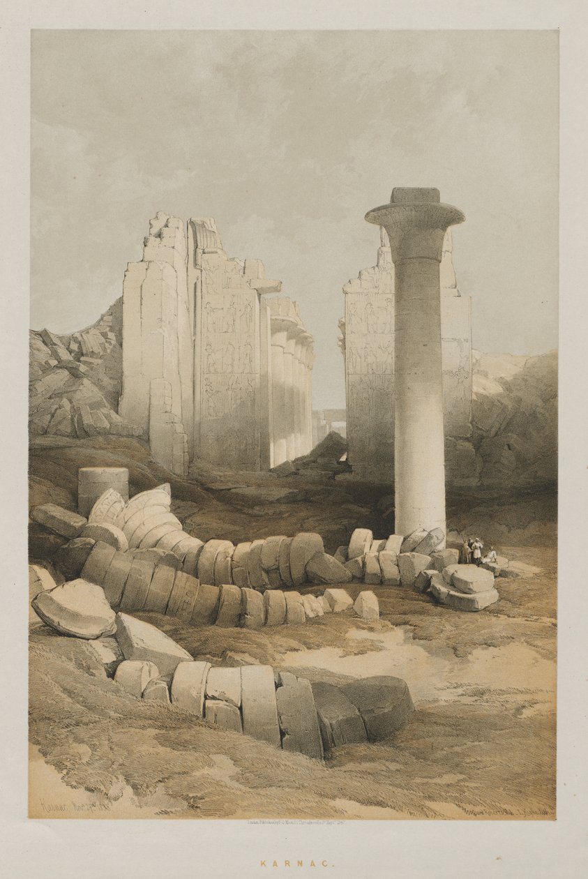 Egypten och Nubien, volym II: Karnak, 1848. av Louis Haghe