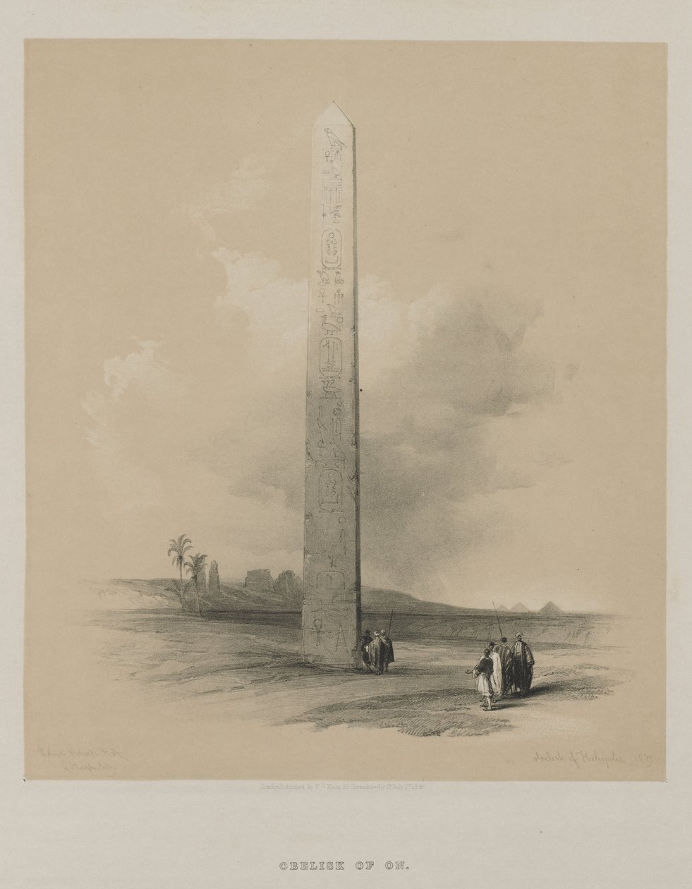 Egypten och Nubien, volym II: Heliopolis obelisk av Louis Haghe